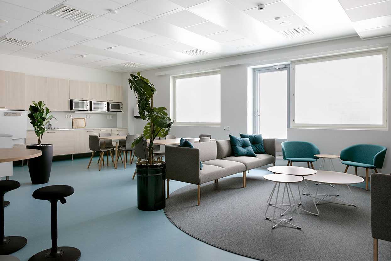Break room in North Karelia Central Hospital