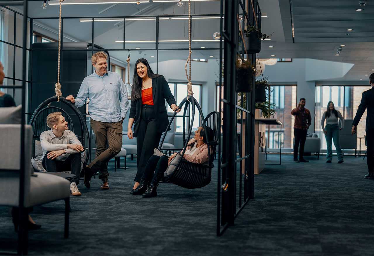 People at the Staria office