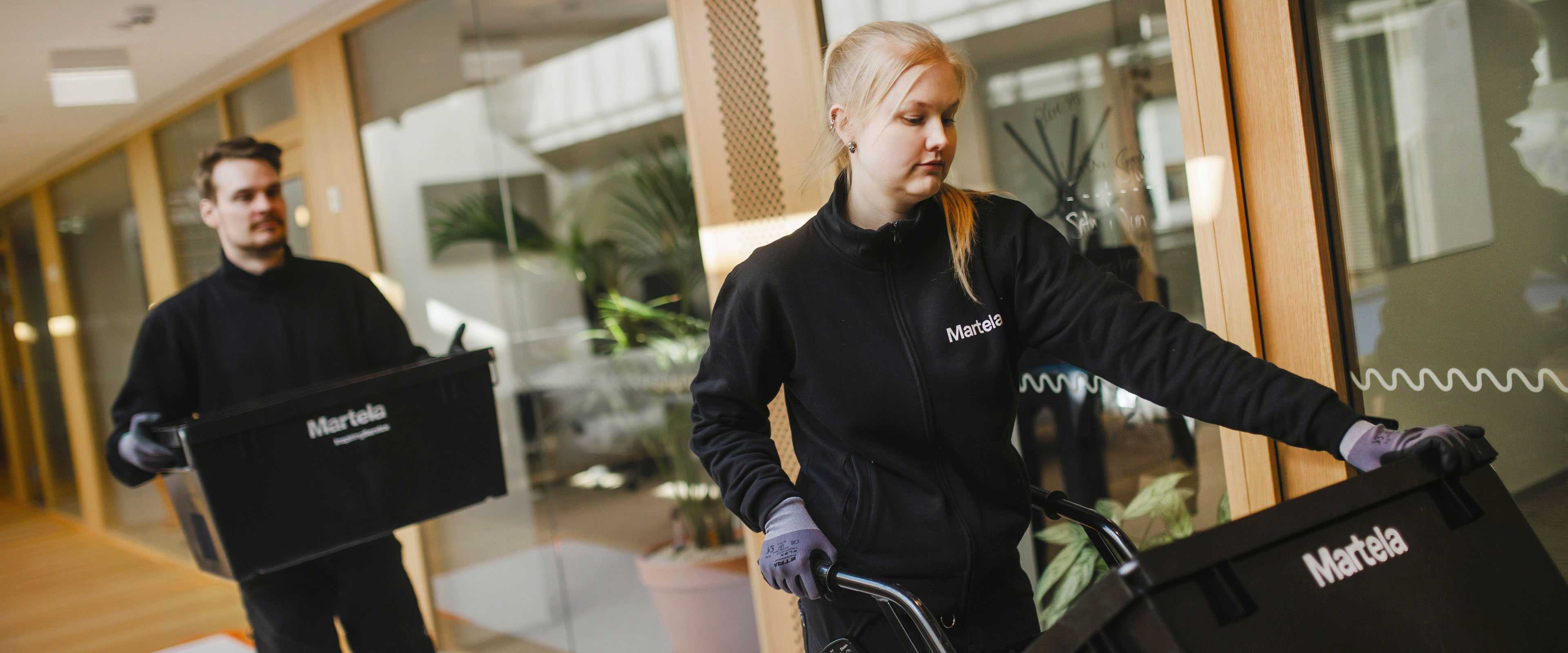 Martelas flyttebil på Vincits kontor.