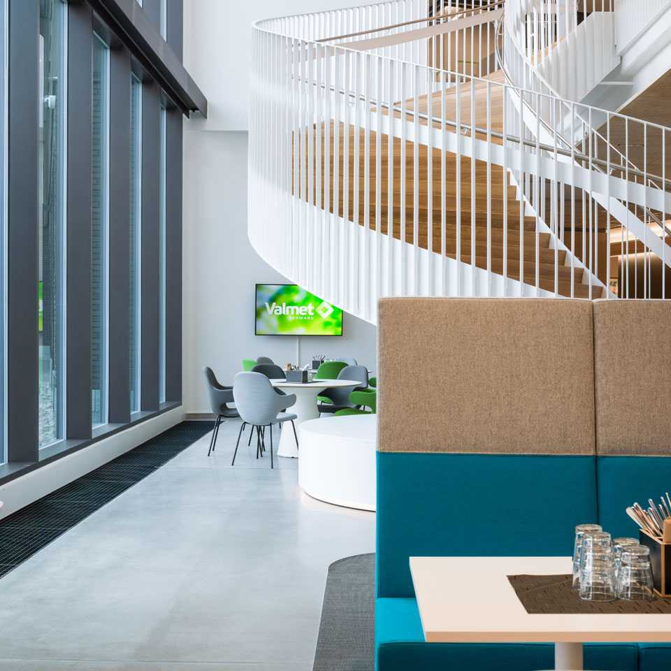Lounge area at Valmet, Vantaa premises